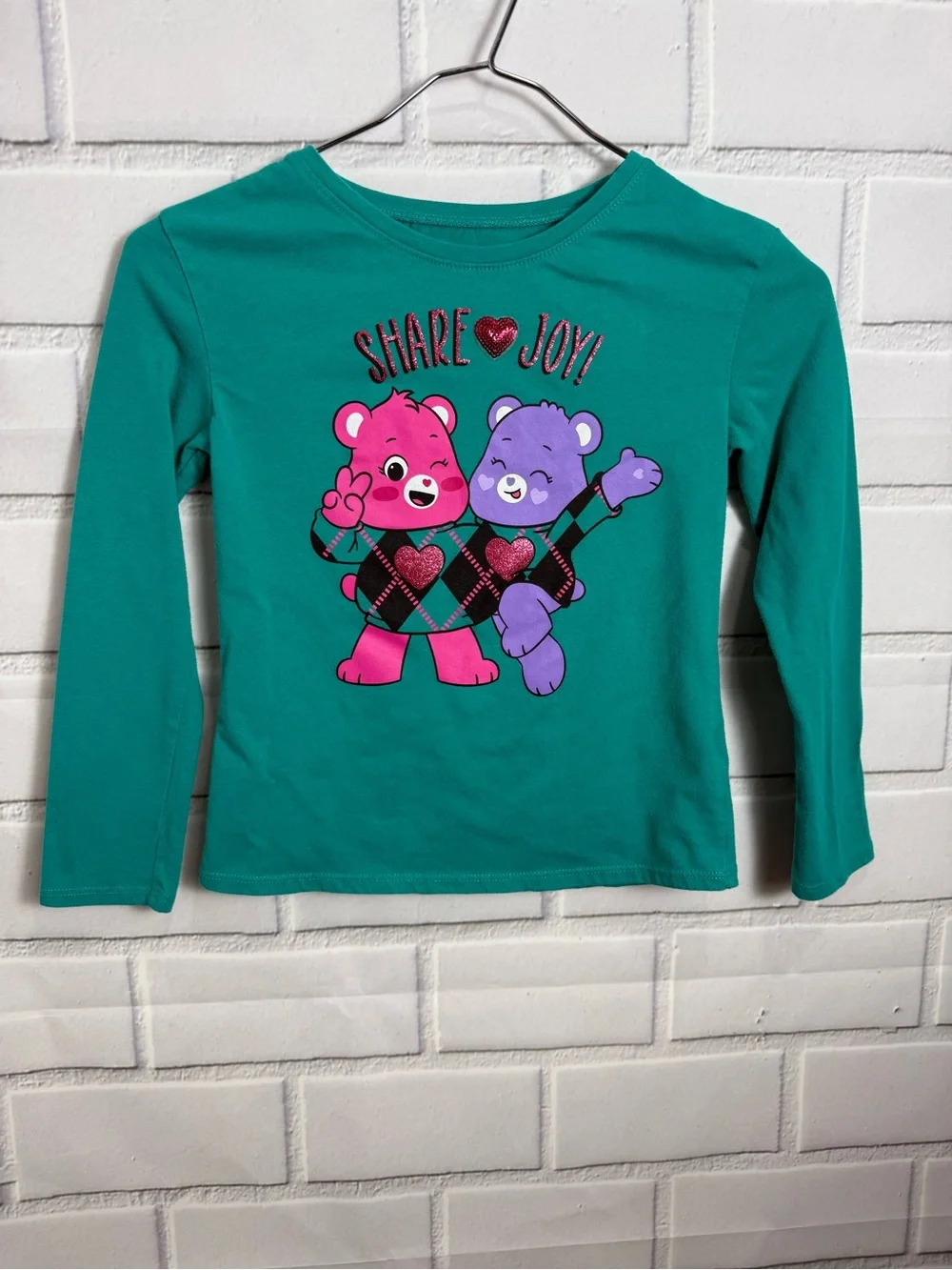 Care Bears Share Joy Long Sleeve Graphic Tee Girls Size M